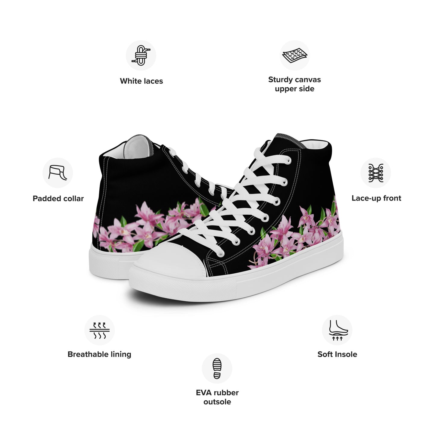 Women’s high top canvas shoes