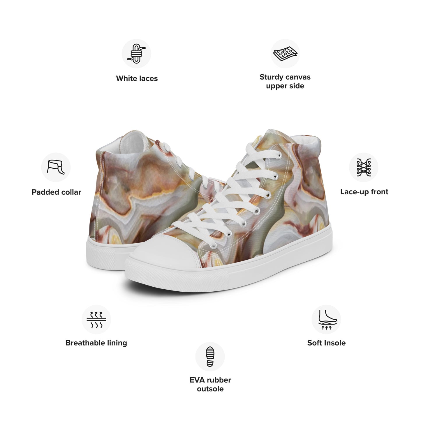 Women’s high top canvas shoes