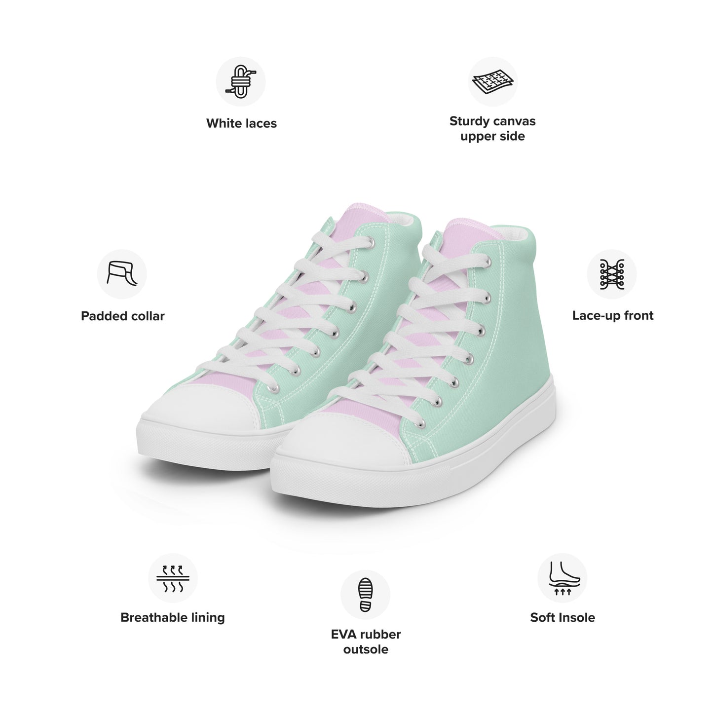 Women’s high top canvas shoes