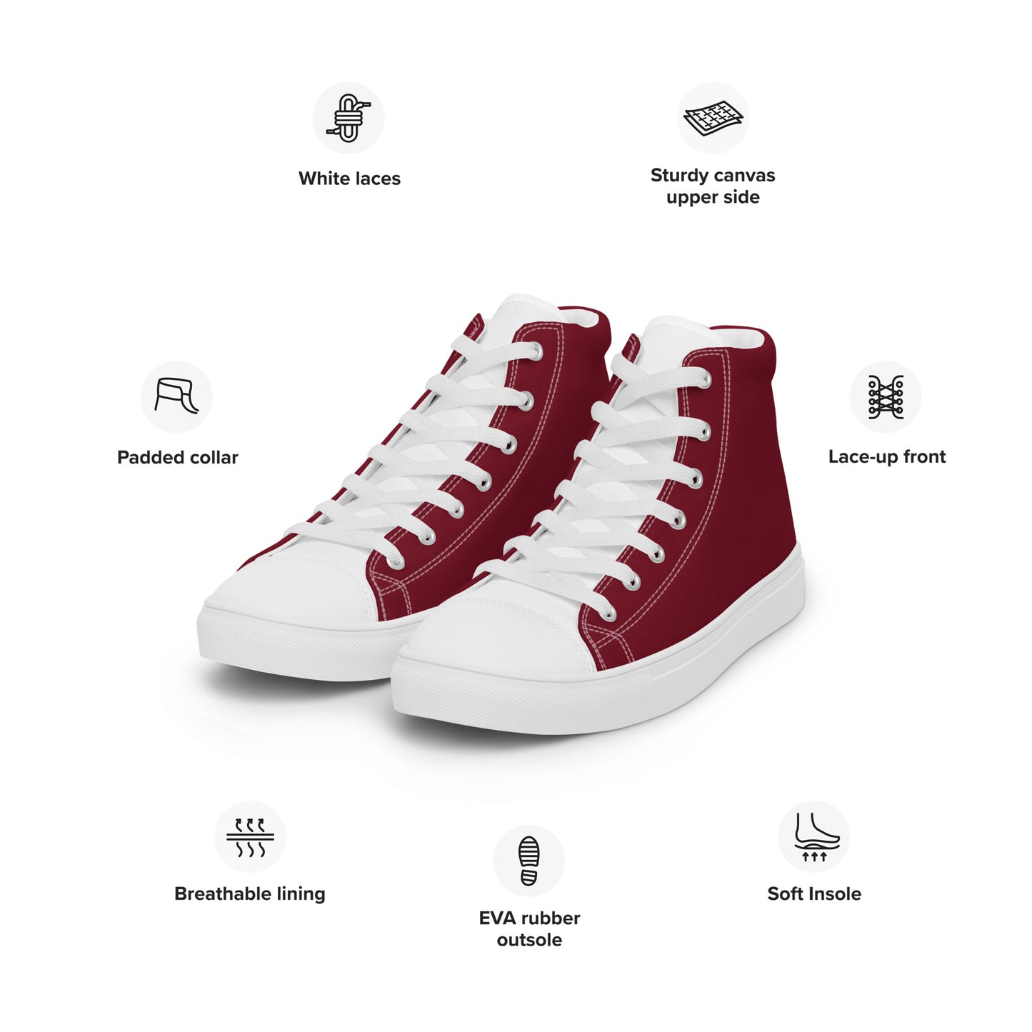 Women’s high top canvas shoes